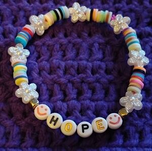 "Hope" Randomized Color Clay Beaded Bracelet